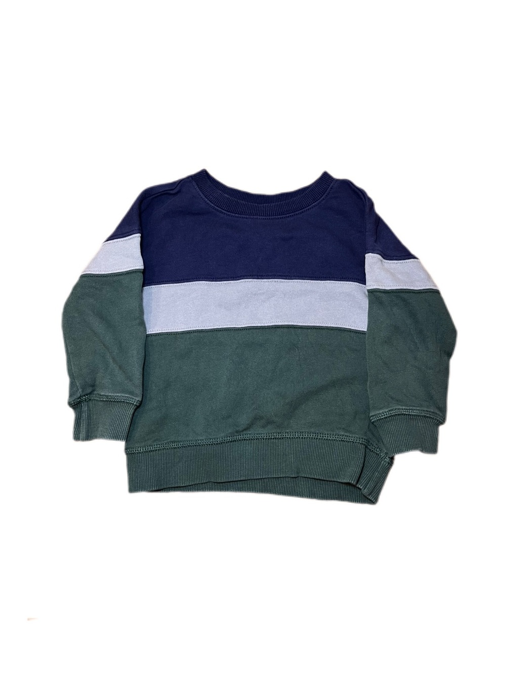 Hanna Andersson 2T Navy and White Striped Long Sleeve Pocket Tee Shirt